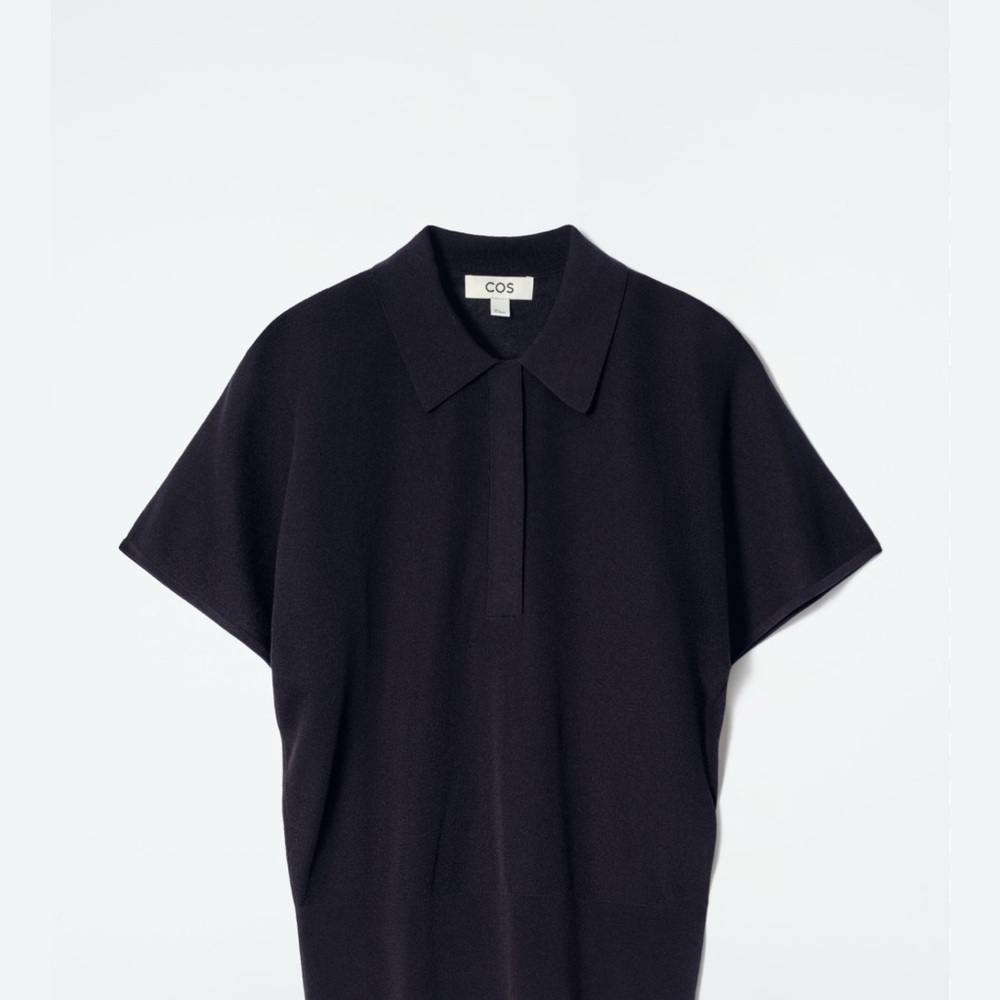 COS Men Slim Navy Polo Shirt - Size EUR XL
